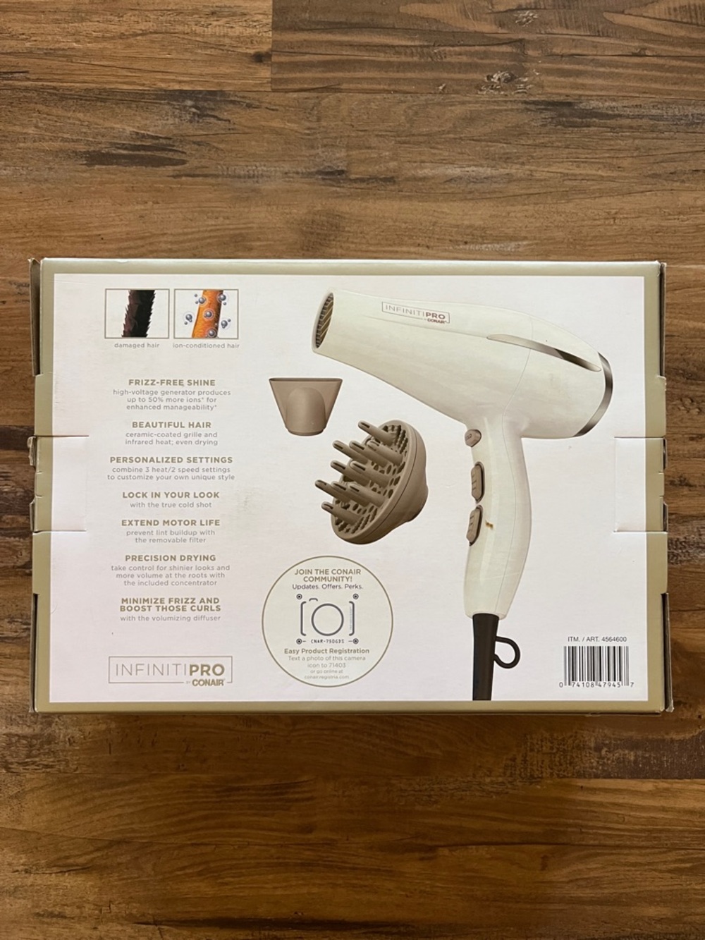 Conair InfinitiPro Frizz-Free Pro Dryer in Cream - Picture 3 of 6